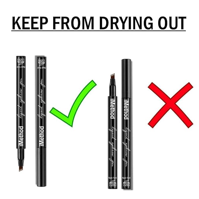 iMethod Eyebrow Pen - iMethod Eye Brown Makeup, Eyebrow Pencil with a Micro-Fork Tip Applicator Creates Natural Looking Brows Effortlessly and Stays on All Day, Light Brown