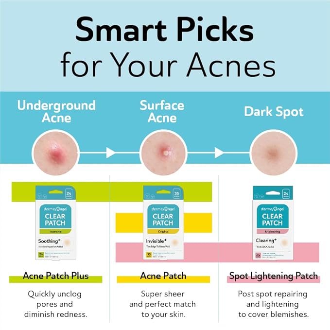 Invisible Pimple Patches for Cystic Acne - Medical Grade Hydrocolloid Acne Patches & Zit Stickers, Cystic Acne Patch for Day/Night Use - 120 Count - 3 Sizes Invisible Plus (Clear Patch)