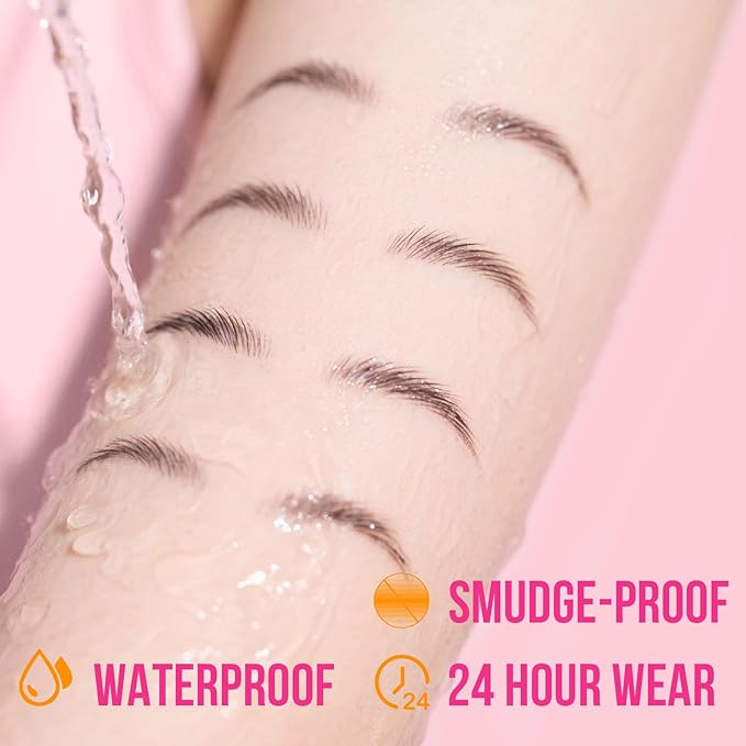 iMethod Curved Eyebrow Pen and Brow Gel Clear - Eyebrow Pencils for Women with Natural Hair Like Strokes, Eyebrow Makeup for All-Day Defined, Waterproof, Smudge-proof, Light Brown