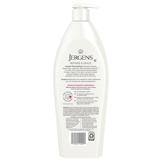 Jergens Ultra Healing Dry Skin Moisturizer, White 21 Fl Oz