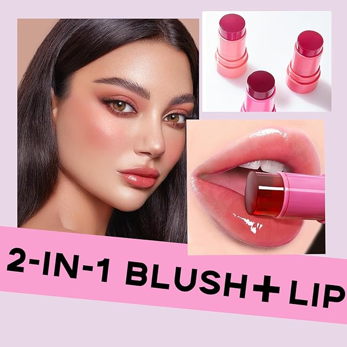 Milk Jelly Blush - Milk Blush - Sheer Cheek & Lip Stain,Long Lasting Milk Jelly Tint Have Transparent & Bright Colors (New set)