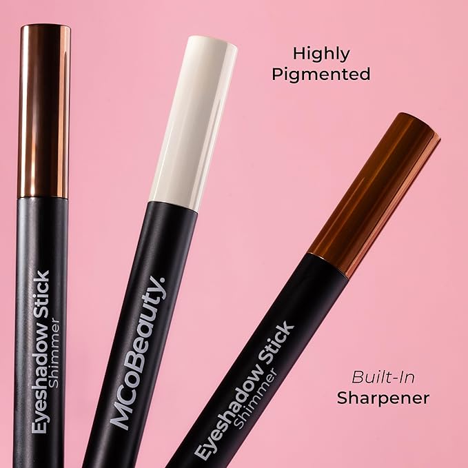 MCoBeauty Eyeshadow Stick, Shimmer, Bronze, Highly Pigmented, Built-in Sharpener, Vegan, Cruelty Free Cosmetics