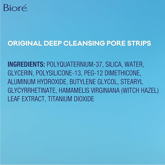 Bioré Original Blackhead Remover Strips, Deep Cleansing Nose Strips With Instant Pore Unclogging, Features C-Bond Technology, Oil-Free, Non-Comedogenic Use, 14 Count