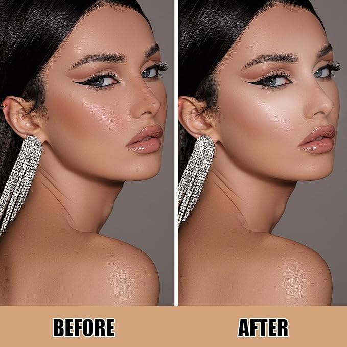 Matte Highlighting Palette,Stereo for Face Retouching, Shadow Highlighting Finish Palette, Natural,Slightly Highlighted Texture Saturation Makeup Contour Face Palette