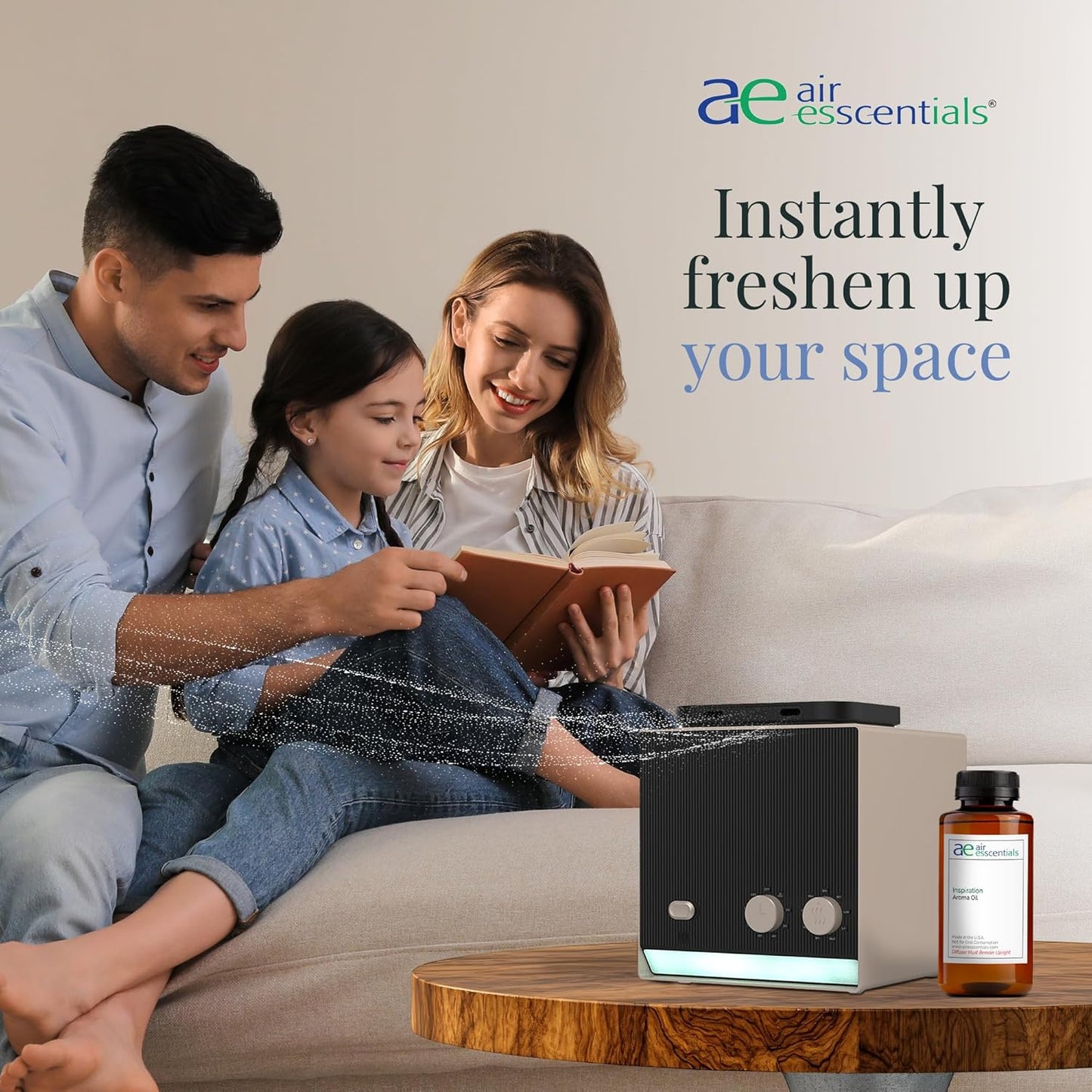 Inspiration Aroma Oil, Essential Oils Blend for Diffusers & Scent Machines, Zesty Citrus & Blooming Florals, Aromatherapy, Cold Air Diffuser Compatible, 300 mL