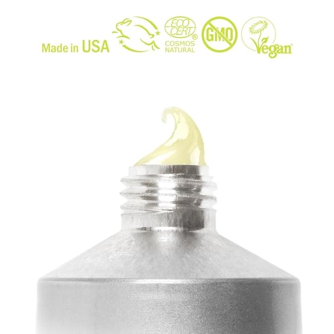 Hurraw! Balmtoo Squeezable Balm, Lemon Balm Coconut Pulp: Ultra-moisturizing. Anywhere application. Body, face, lips, neck, fingers, toes. 1 tube = 7 sticks of lip balm. Natural, Organic. Made in USA