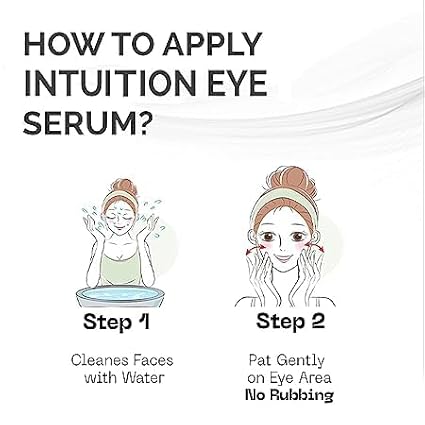 Intuition Eye Serum | Vitamin E, Cucumber Seed Oil And Hyaluronic Acid | Eye Serum for Wrinkles, Finelines and Dark Spots | Best Eye Serum For All Skin Types (15 ML)