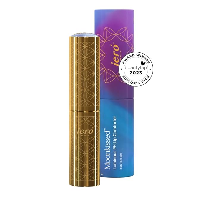 ieró Beauty Moonkissed Luminous PH Tinted Lip Balm w/Shea Butter & Vitamin E, Lip Care Moisturizer, Lip Plumper for Soft & Supple Lips, Paraben Free, Vegan, Sheer Red w/Copper-Red Shimmer