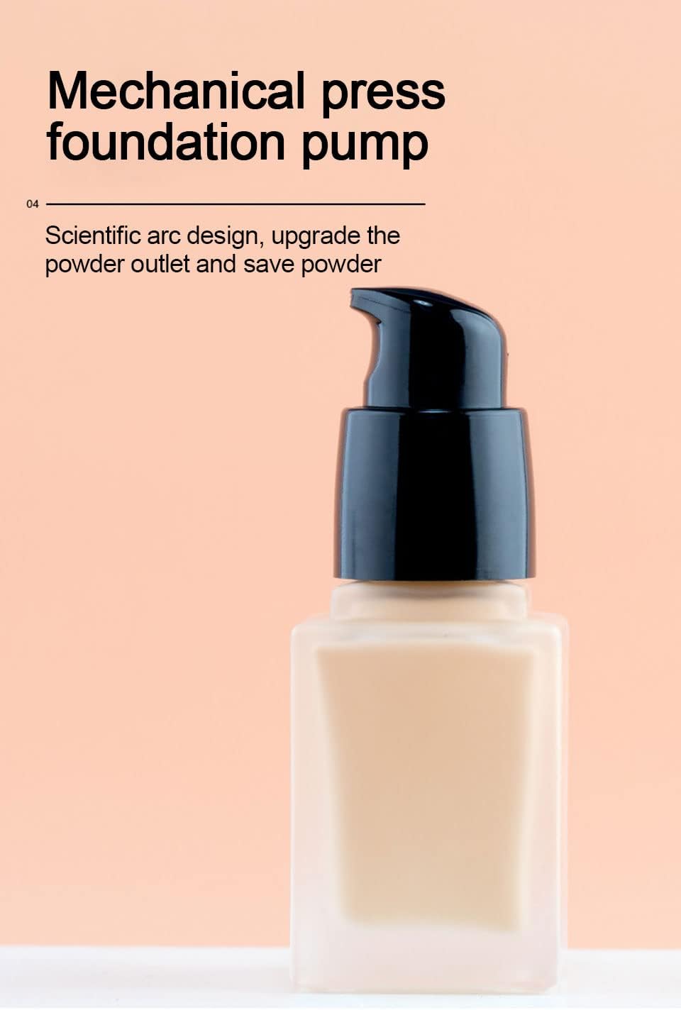 2 Pack 30ml/1oz Empty Frosted Glass Foundation Bottle, Travel Refillable Square Lotion Pump Bottles for Essential Oils Liquid Body Cream Cosmetic Samples Vials