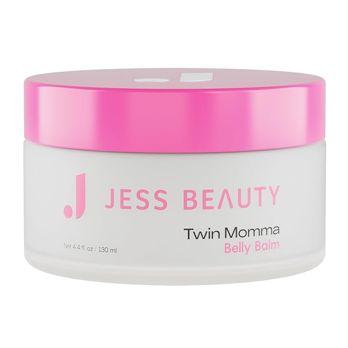 JESS BEAUTY | Twin Momma Belly Balm Lotion Coconut Oil & Avocado Oil | Skin Care Maternity Postpartum Essentials 4.4 fl oz