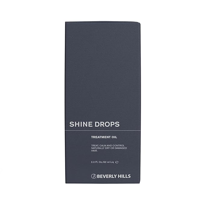 J Beverly Hills Shine Drops Hair Treatment Oil with Botanical Oils for Shine, Nourishment and Dry Hair Repair, 2.2 Oz