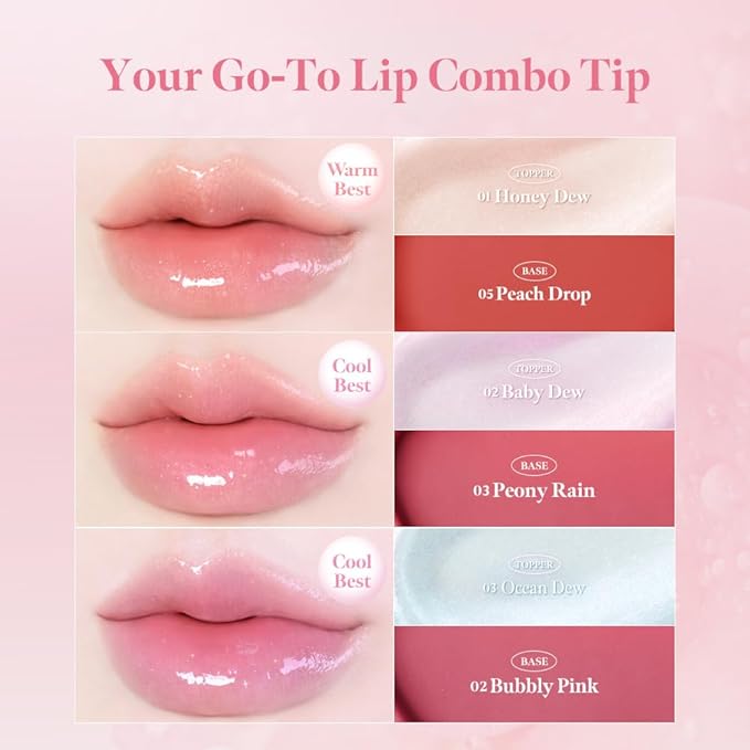 MILKTOUCH Dew Stain Sheer Lip Gloss (03 Peony Rain, 0.14 Fl Oz (Pack of 1))