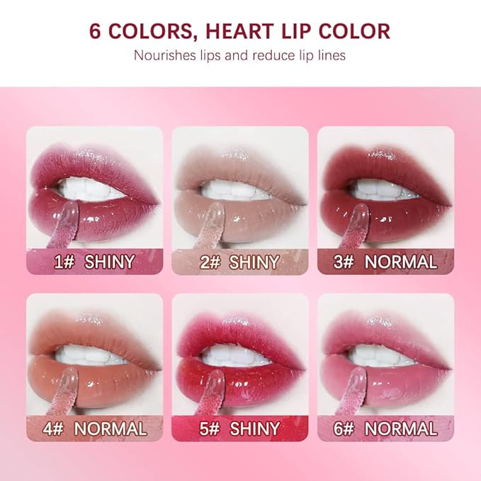 ibcccndc Lip Plumper Plumping Lip Gloss Hydrating Nourishing Lip Oil Red Liquid Lipstick Lip Care Products Mineral Oil Clear Lipgloss (6)