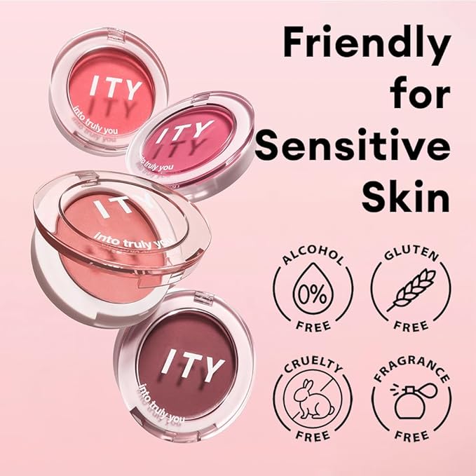 ITY Mood Blush, Blush for Cheeks Makeup,Moisturizing Creamy Blush Dual Funtions, Highly Spreadable, 0.18 oz (5.2g) in Cheer Up