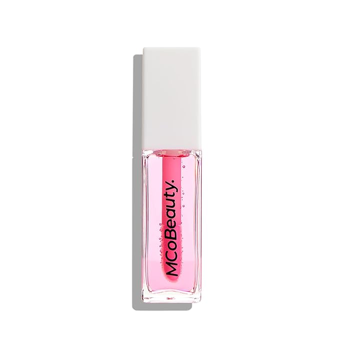 MCoBeauty Lip Oil Hydrating Treatment, Pink Lady, Moisturizing Shine for Naturally Beautiful Lips, Vegan, Cruelty Free Cosmetics