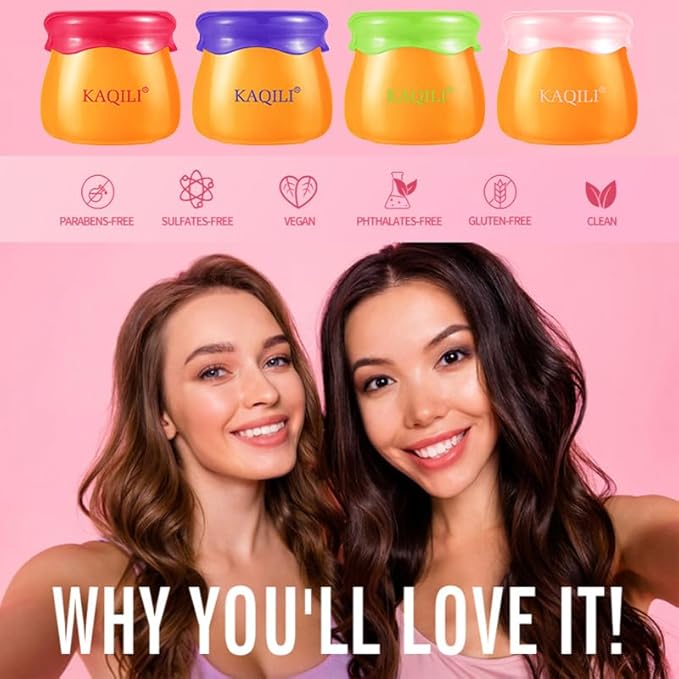 Honey Lip Balm Pot, Propolis Lip Mask, Strawberry Hydrating Propolis Lip Sleeping Mask, Prevent Dry&Cracked, Lip Repair Nourishes the Lip Skin (strawberry & blueberry & peach & avocado)