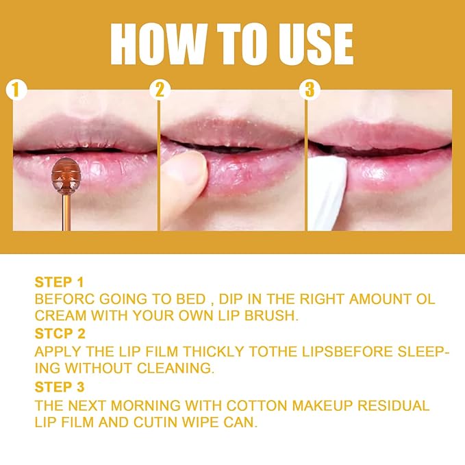 Honey Lip Balm Pot Lip Mask, Hydrating Propolis Lip Sleeping Mask, Prevent Dry&Cracked, Lip Repair Nourishes the Lip Skin (2pcs honey & 2pcs strawberry)