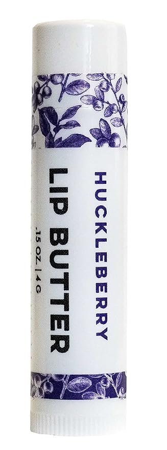 Huckleberry Lip Butter - Organic Cold-Pressed Oils & Beeswax to Soothe & Protect - Lip Balm Handmade in USA by DAYSPA Body Basics