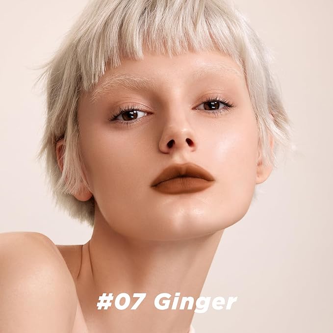 ITY Velvet Matte Finish Lip Stain-Mousse Textured Lip Clay, Orange Shade, Conceals Lip Lines, Rich Pigment Lip Tint Lipsticks, 0.14 oz (4g) in Ginger