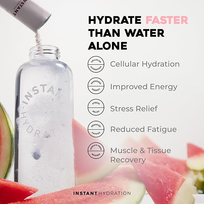 Instant Hydration Electrolytes Powder Packets - Electrolyte Drink Mix - Zero Sugar - Keto, Vegan, Gluten-Free, Non-GMO - Boost Recovery, Brain Health, Muscle & Tissue Support- 30 Sticks