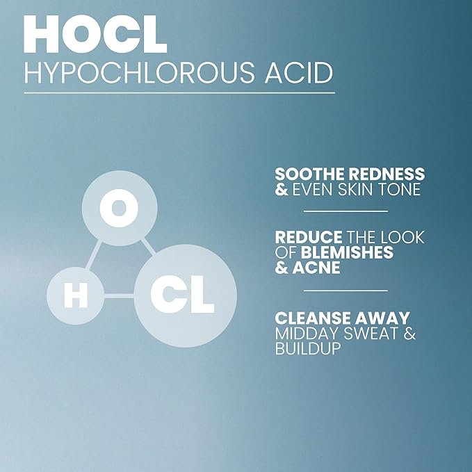 Hypochlorous Acid Spray for Face, Skin, and Body – 0.018% HOCl Facial Mist Toner, Hydrating Cleanser for Acne, Eczema, Rosacea, Eyelids, Pets, Workout, Baby, Back, Redness, Sensitive Care Spray