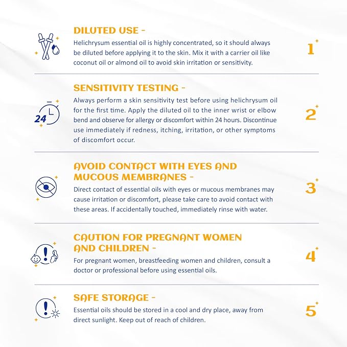 HIQILI Helichrysum Essential Oil for Skin Nourish, Undiluted & Natural, Relieve Fatigue in Body Massage, Reduce Fine Line and Wrinkle, Aromatherapy Diffuser, DIY Floral Scented Gift -100ML