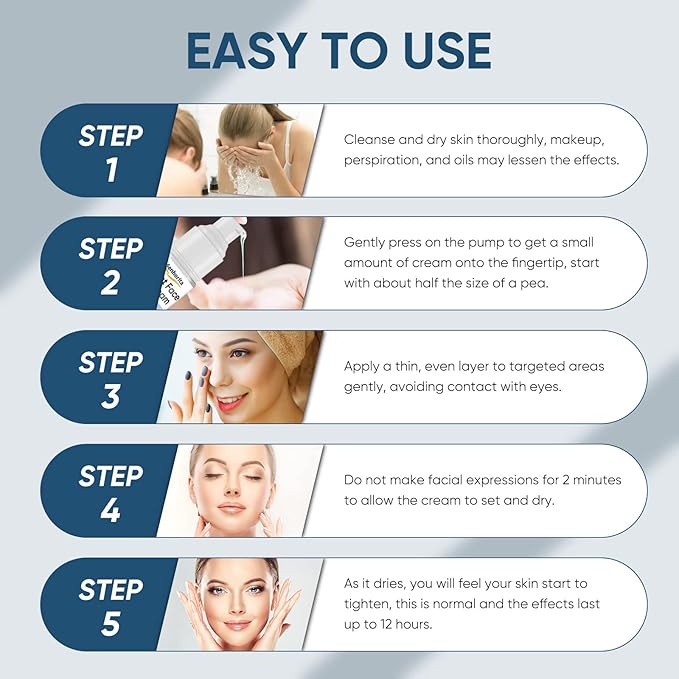 Instant Face Lift Serum, Temporary Skin Lifting & Tightening Serum, Effective Smooth Fine Lines, Wrinkles & Visibly Hide Loose Sagging Skin