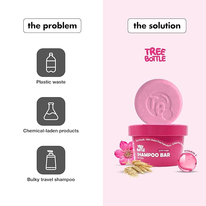 Hydrolyzed Oat Protein + Squalane Shampoo Bar for Girls - 4.5oz - For all Hair Types - Gentle on sensitive Eyes & Scalp - Natural, Tear-Free, Sulfate & Paraben-Free - Made in USA - 4.5oz