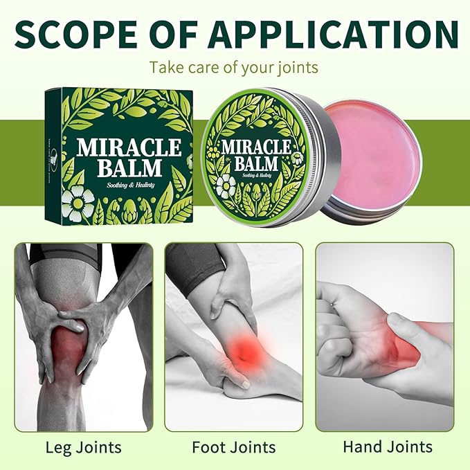 Miracle Balm, Miracle Balm for Leg - Soothing Joint Cream for Back, Hands, Feet and Body