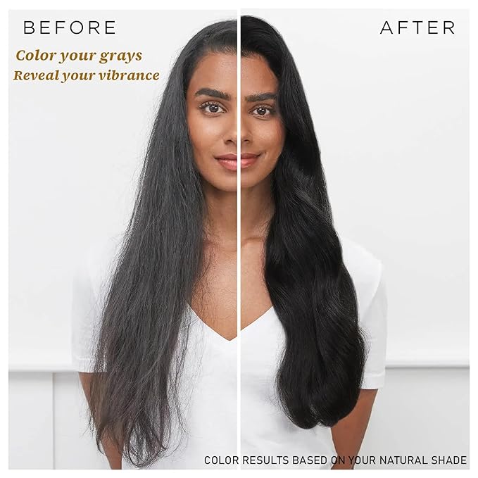 Instant Black Hair Dye Shampoo 3- in-1, 100 Percent Gray Coverage, Magic in 15 Minutes for All Types, Natural Women & Men, Color Depositing Conditioner, Easy to Use