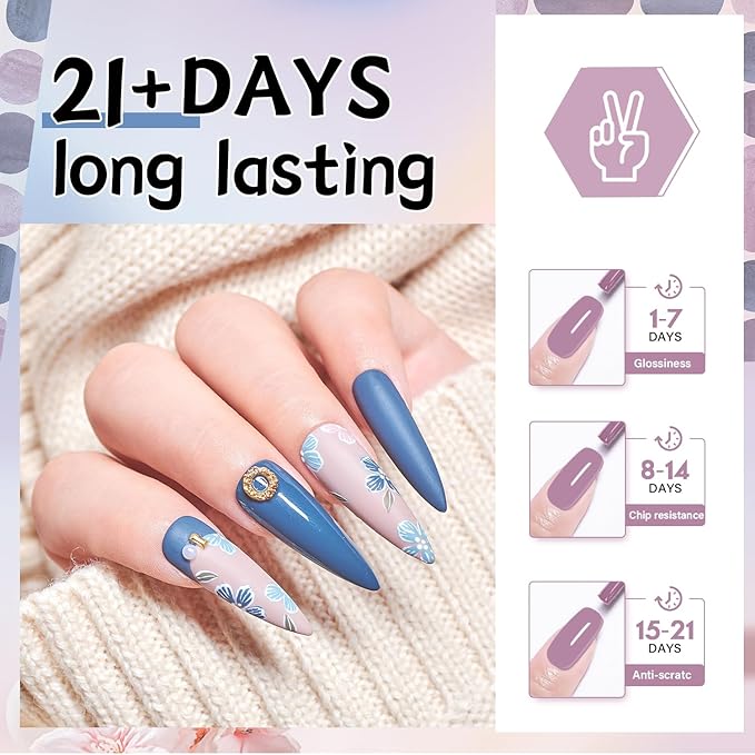 JEWHITENY 27 Colors Nail Polish Kit with U V Light, U V LED Nail Dryer Lamp Curing Gel Nail Polish Set Popular Gel Polish Set DIY at Home, Nail Manicure Tools