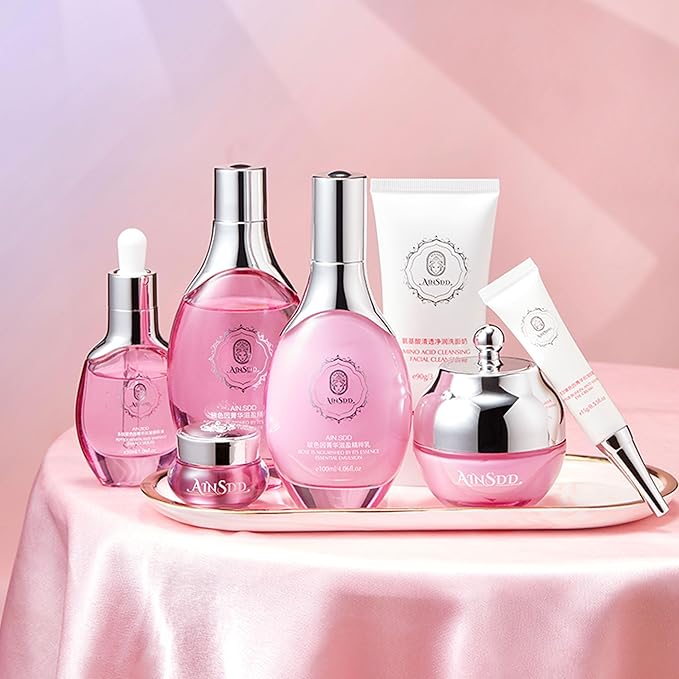 Hyaluronic Acid Anti Aging Skin Care Set Daily Skincare Kit For Women Gift Set 7 Pieces Women Beauty Set