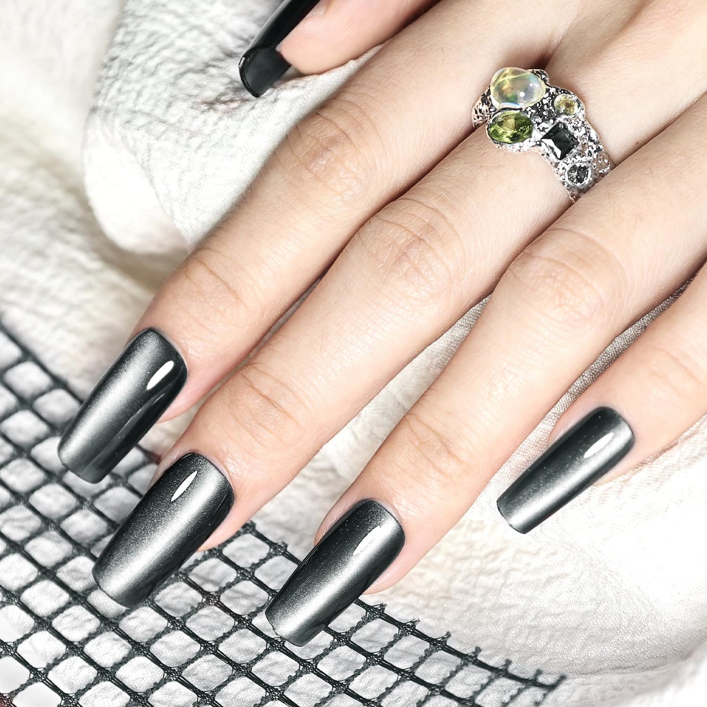 JODSONE Cat Eye Gel Nail Polish 16.5ml Single Colors for Holographic Glitter Cat Eye Reflective Translucent Need U V Curing Gel with Magnet Gift