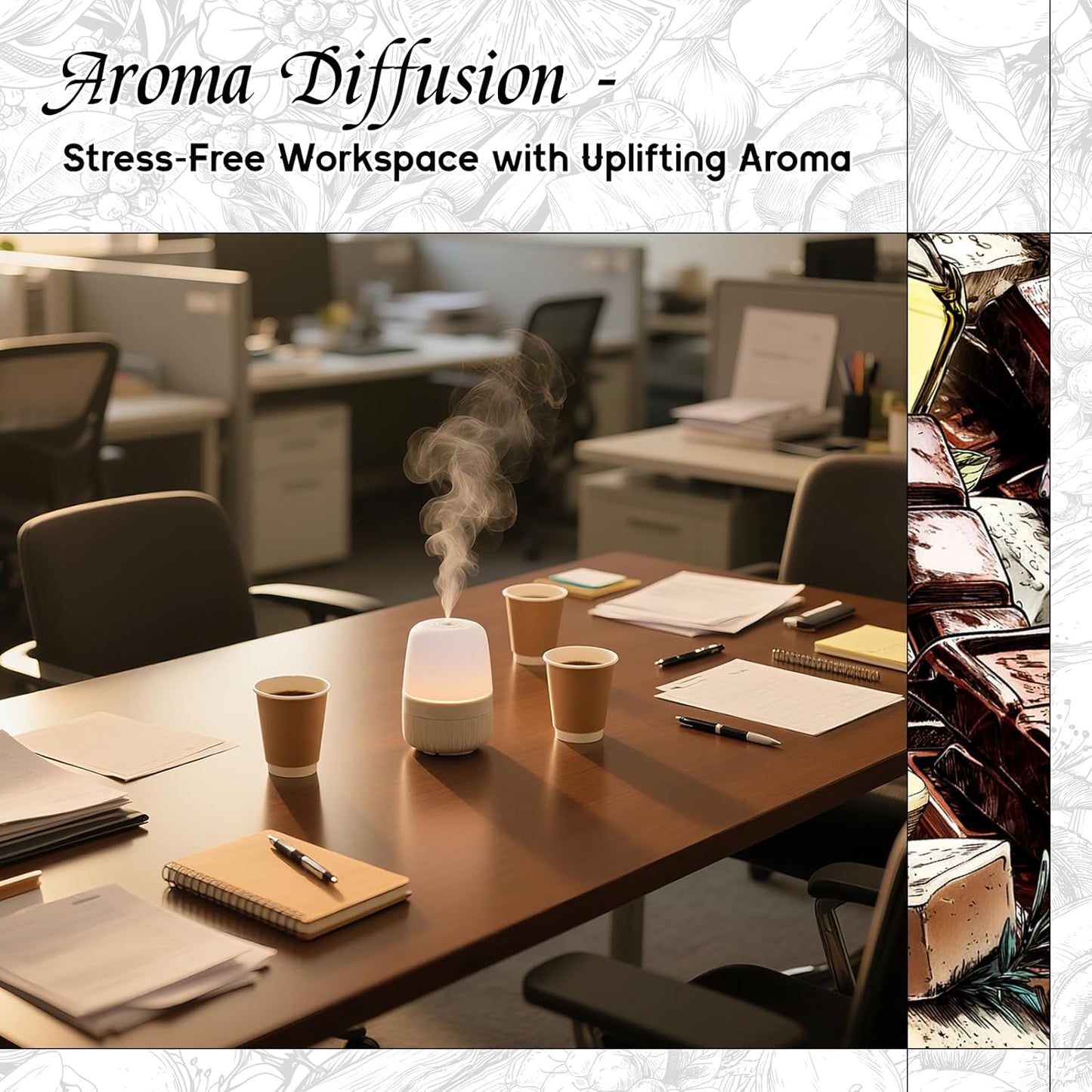 HIQILI Chocolate Fragrance Oil for DIY Candle, Soap & Bath Salts Making, Long Lasting Scents for Home Essential Oil Diffuser - 1 Fl Oz