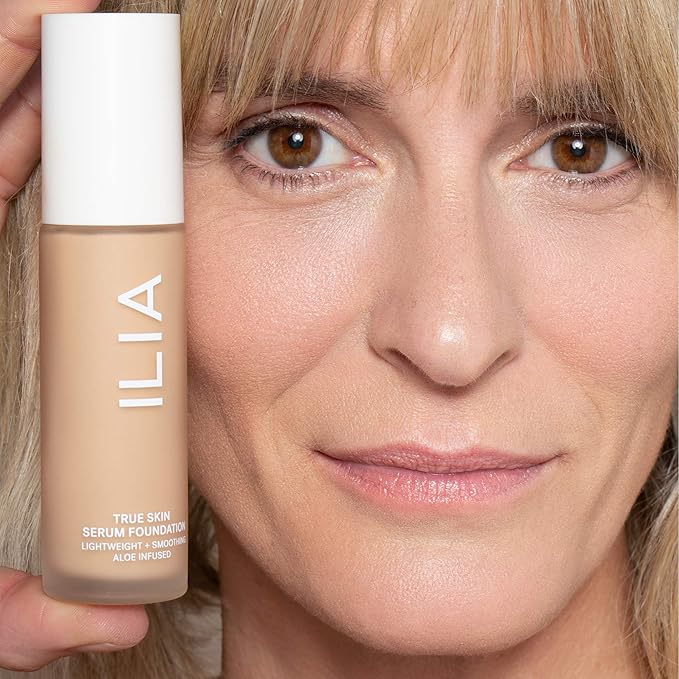 ILIA - True Skin Serum Foundation | Non-comedogenic, Cruelty-Free, Vegan, Weightless Feel, Buildable Coverage, Safe For Sensitive Skin (Corsica SF3.5)