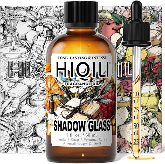 HIQILI Shadow Glass Fragrance Oil for DIY Soap & Candle, Inspired by Ver-sace Cryst. Nr-EDT, Women's Perfume Making, Luxury Scents for Diffusers, Body Care - 1 Fl Oz